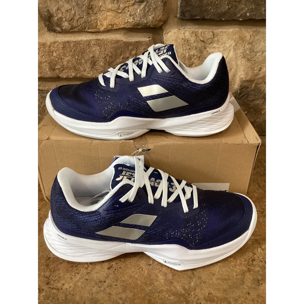 Babolat Jet Mach 3 All Court Women Tennis Shoes Dark Blue White  New Size 7.5